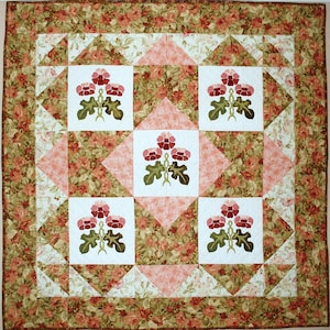 Roses on Roses Quilt Pattern image 1