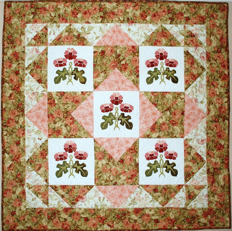 Roses on Roses Quilt Pattern image 1