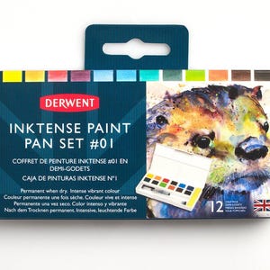 Derwent Inktense Paint Pan Sets - just like the pencils, only better. Great for fabric and paper image 2