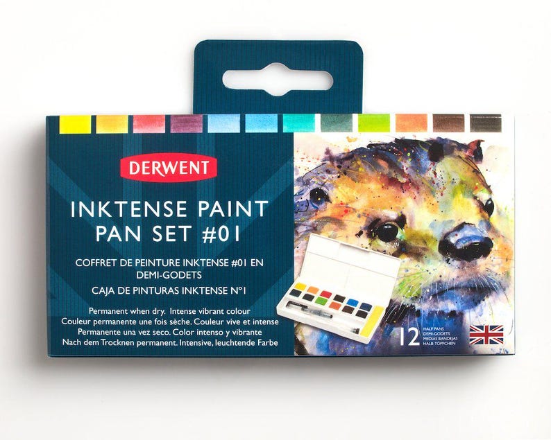 Derwent Inktense Paint Pan Sets - just like the pencils, only better. Great for fabric and paper image 2