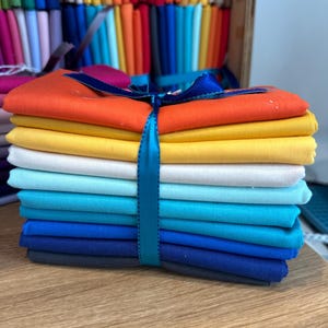 Devonstone Solid fabrics - 10 Fat Quarter Mixed Set - The perfect color FQ stash bundle for the modern quilter - Cheap price - good quality