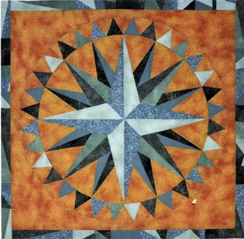 Mariners Compass Quilt Pattern by Lessa Siegele. Multi Version Etsy