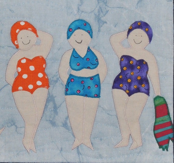 Vintage Bathing Beauties Quilt Block Multi Sizes FrEE ShiPPinG WoRld WiDE B357 Vintage Bathing Beauties Quilt Block Multi Sizes FrEE ShiPPinG WoRld WiDE B357