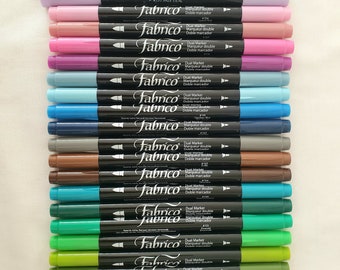 Fabrico Fabric Marker Pens - Dual tip - by Tsukineko Japan