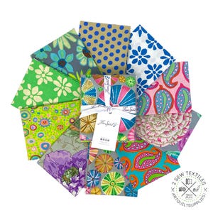 Kaffe Fassett Collective for FreeSpirit - 10 pc Fat Quarter Quilting Fabric Bundle -  color: LIGHT - soft easy nice tones - Free Shipping