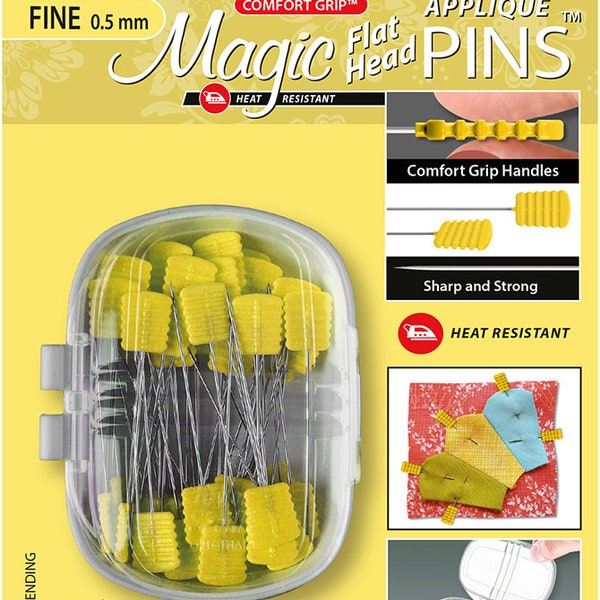 Taylor Seville Magic Pins - Flat Head Applique Pins - fine - 50pc