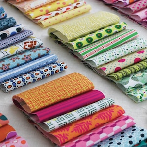 Jen Kingwell's Mixed Bag Lollies - Dessert & Jelly Roll - Ideal für Papier-Piecing, Scrap-Quilting - Quilt-Stoff Kostenloser Versand - Tolles Geschenk.