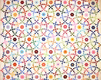 Ring Cycles Quilt by Lessa Siegele Quilt Pattern .PDF A Jacks Chain variation. You'll be Addicted2Fabric at 2 Sew Textiles with this pattern