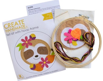 Stitchery Felt Hoop Kit Sloth - BWN101