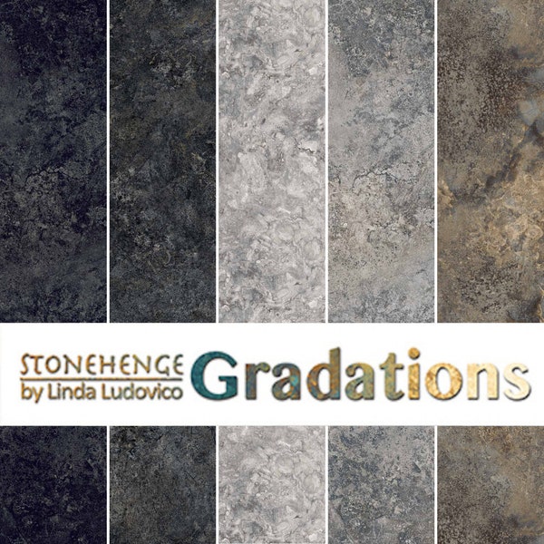 Stonehenge Gradations fabric by Linda Ludovico for Northcott - Greys - per half metre unit