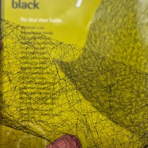 Misty Fuse sheer fusible web - iron on interfacing - for applique, collage and textile art - fine enough for sheer and silk fabrics Black 20” x 2.5 yd pack