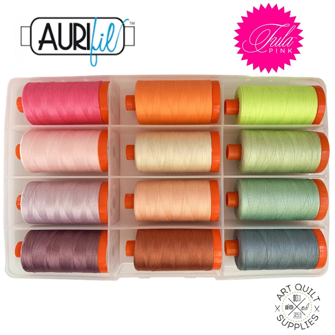 Thread Collection Colours Embroidery Thread Set Aurifil Tula Pink Thread Collection - 10 Spool ...