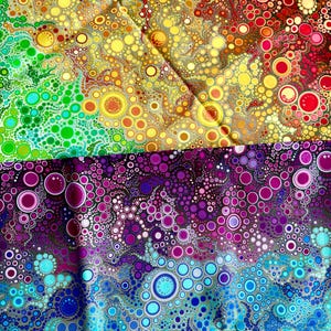 Effervesence ADVENTURE by Amelia Caruso for Robert Kaufman  - Quilting Patchwork craft fabric ombre colour color design Circles - Last one!