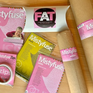 Entretela termoadhesiva transparente Misty Fuse: ideal para aplicaciones, collages y arte textil, lo suficientemente fina para telas transparentes y de seda.