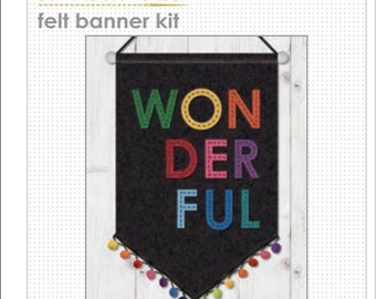 Stitchery Felt Hoop Kit Wonderful Banner - BWN100