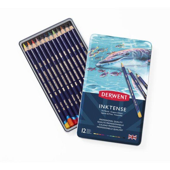 Derwent Inktense 1300 Bleistift – Blaugrün, Wasservermalbar, Intensive Farbe