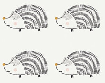 Prickly Stroll, porcupine hedgehog Fabric, Pacha Capsule, Novelty Fabric, Animal Fabric Art Gallery, Quilting Cotton Fabric