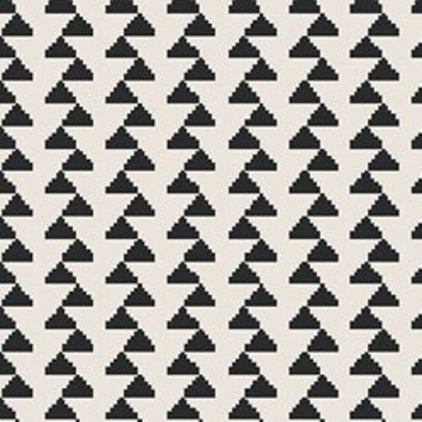 Zigzagged Pyramids, Black & White Fabric, Black strips fabric, Blender Fabric, Art Gallery Fabric