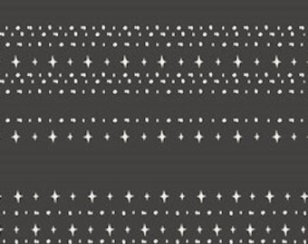 Stars Aligned, White Star Fabric, Halloween, Black and white Blender Fabric, Galaxy, Art Gallery, Cotton fabric