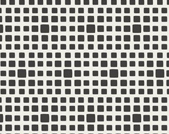 NOIR, Black & White Square Fabric, Blender Fabric, Squared Elements, Art Gallery Fabric