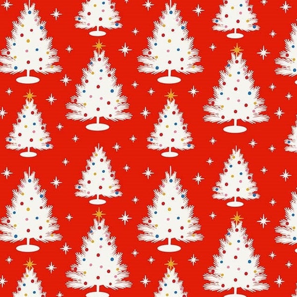 Red Peppermint Trees, Figo, Quilting cotton