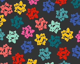 Peppermint Bows Black, Christmas fabric, Figo, Quilting cotton