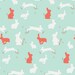 Green Bunny Animal Fabric, Binkies Funk Metallic, Art Gallery Fabric