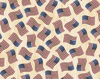 100/% Quilt Shop Cotton Fabric Star Spangled Banner Song Lyrics from We the People Collection by Timeless Treasures