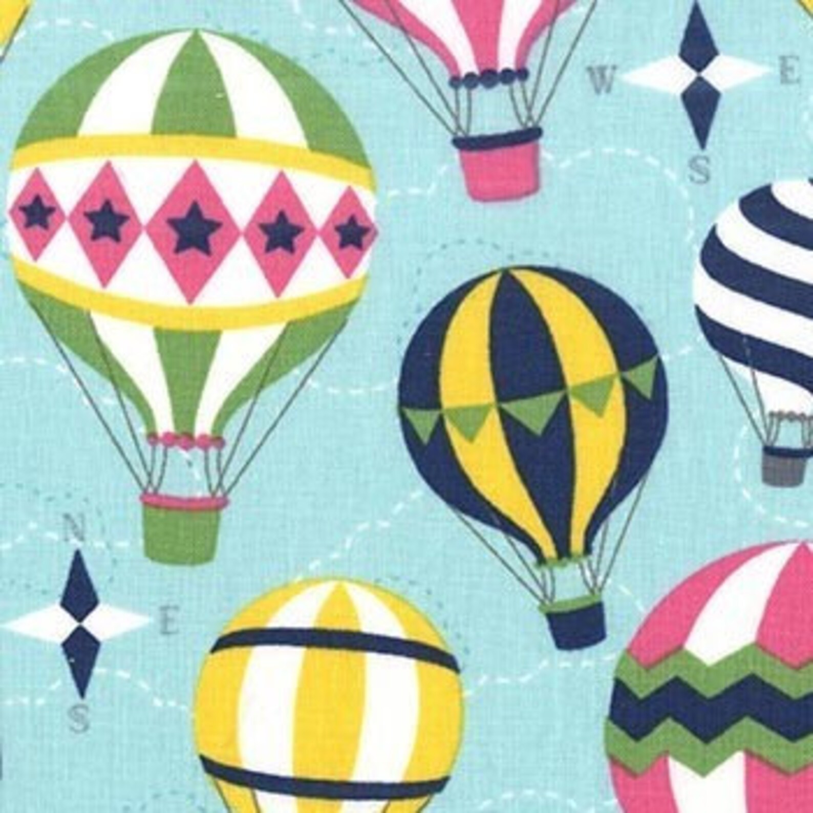 Hot Air Balloon Fabric Fly Sky Rainbow up and Away Etsy