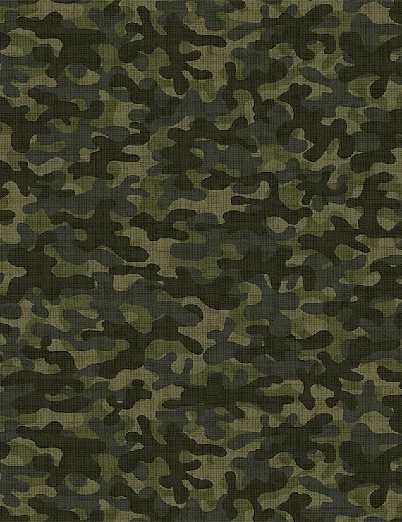 Dark Green CAMO, Military, Army, USA, Novelty, Timeless Treasures, Quilting  Cotton Fabric -  Denmark