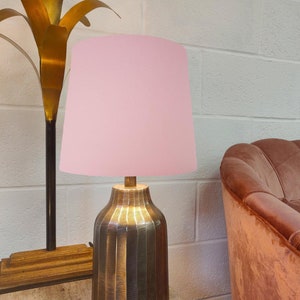 Light Pink French Drum Lampshade in Cotton - Choice of Lining