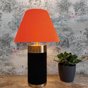 Coolie Tapered Burnt Orange Textured 100% Linen Lampshade Light Shade 