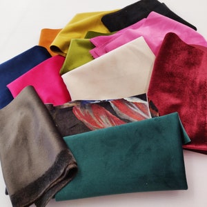 Velvet Fabric Scrap Pack - Various Colours and Sizes