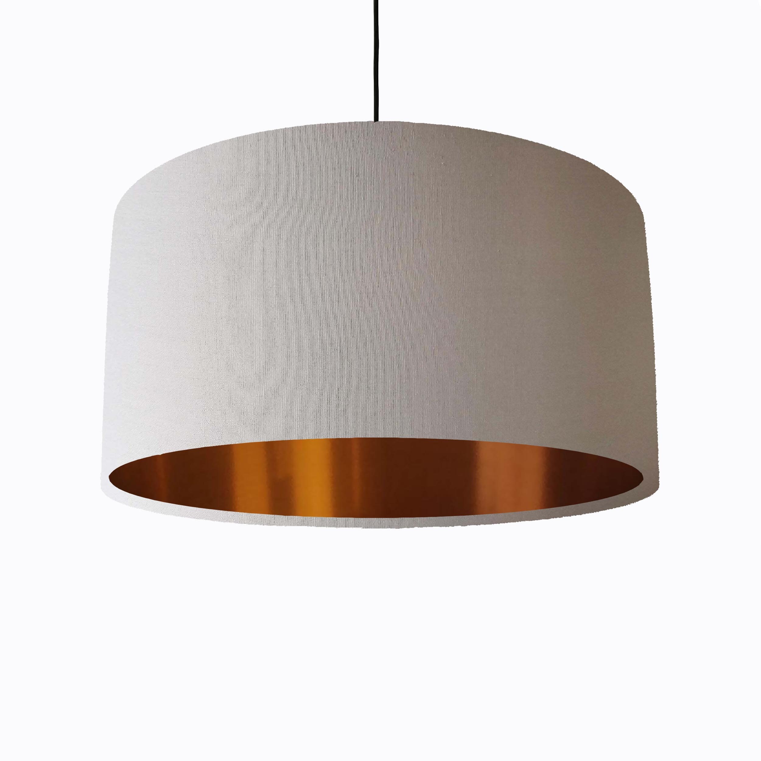 Light Grey and Copper Lampshade in Cotton Etsy Australia