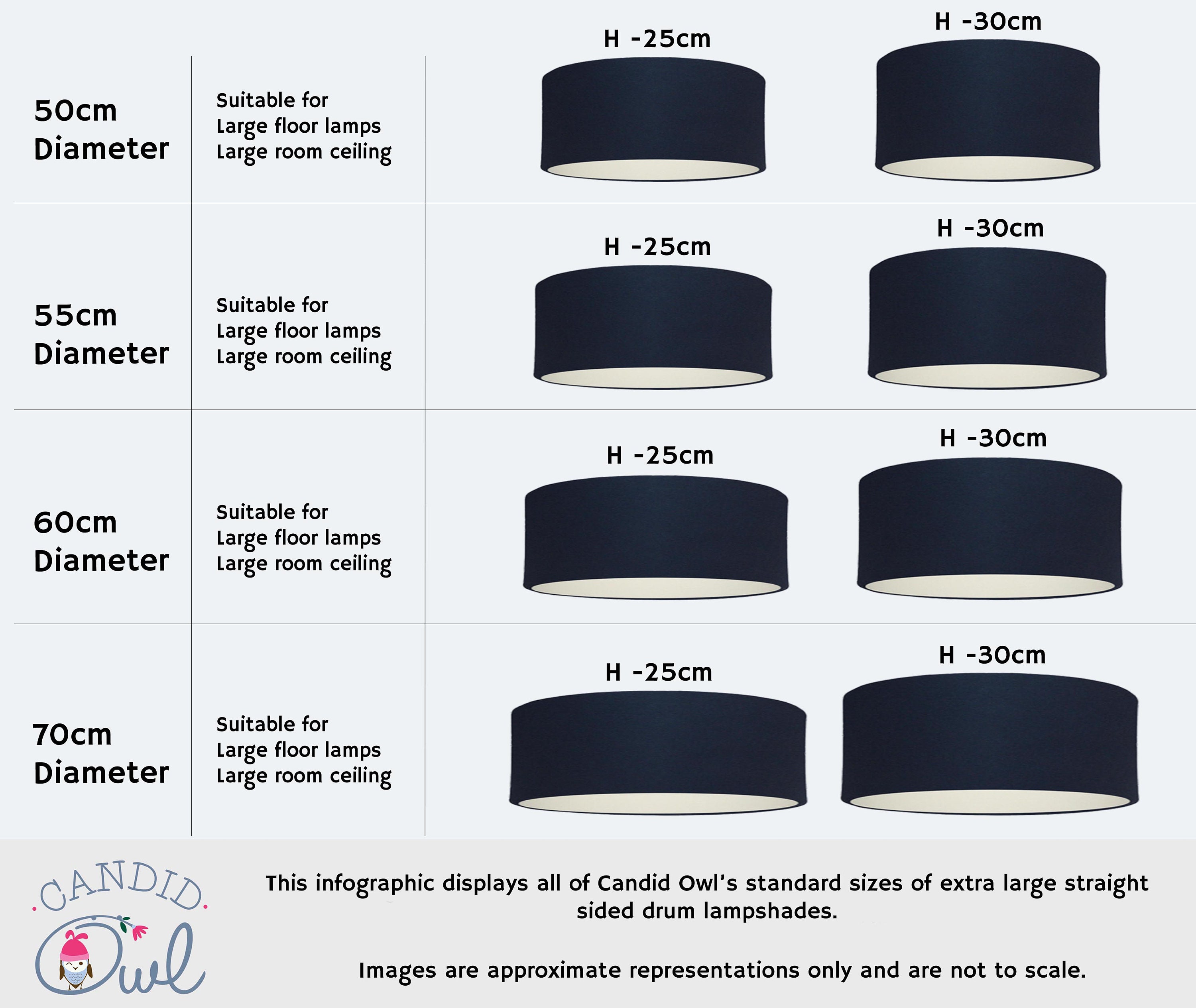 Navy lampshade top with silver lining