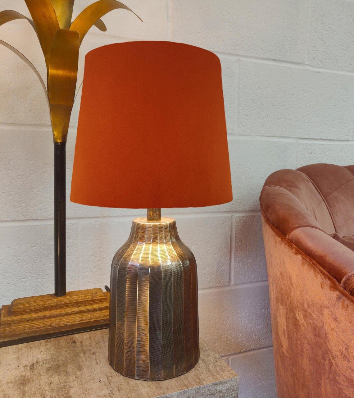 Orange lamp shades deals