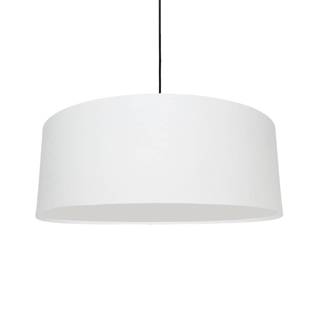 Extra Large White Lampshade in Cotton With Diffuser Ceiling