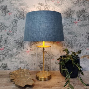 Duck Egg Blue French Drum Lampshade - Choice of Lining