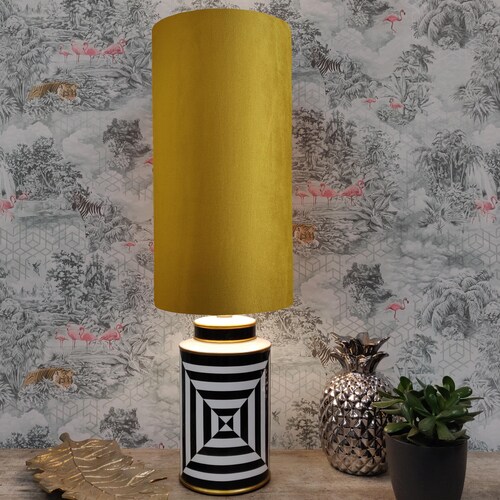 Extra Tall Drum Lampshade in Cream Velvet 25cm Diameter X Etsy UK