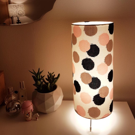white and rose gold lamp shade