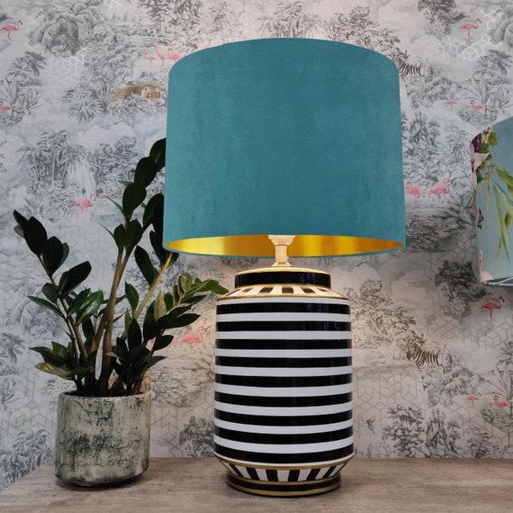 Large teal table lamp deals
