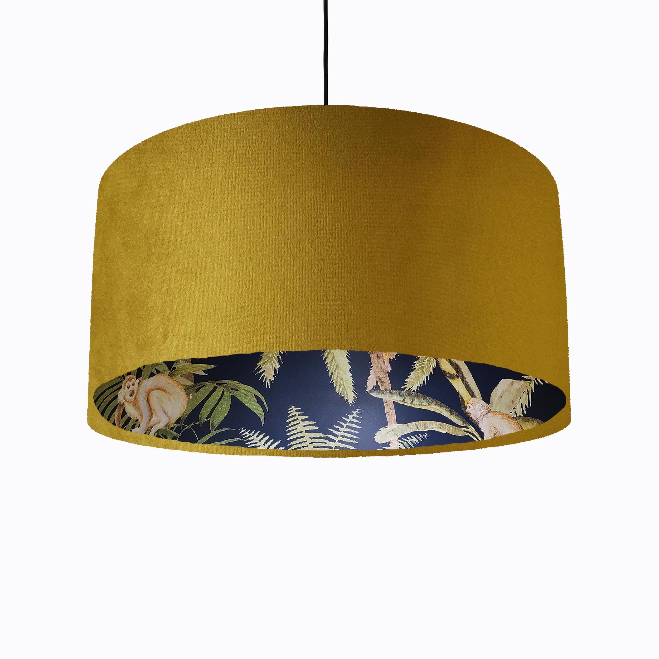 Extra large cheap mustard lampshade