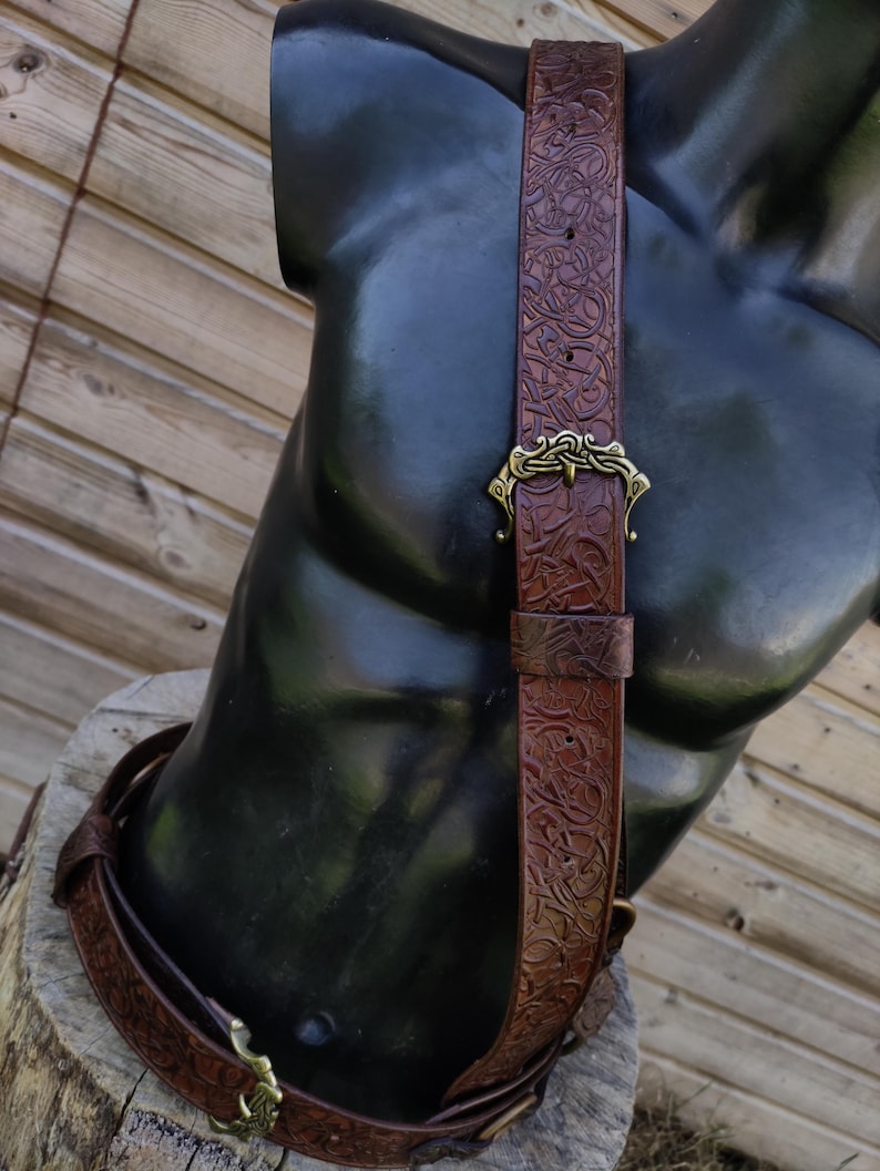 Porte-épée Dorsal Joyan En Cuir – Réglable, Médiéval, Pour Cosplay Et Arts Martiaux, Noir