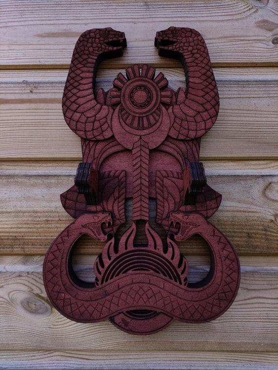 Soporte Espada Thulsa Doom – Soporte Mural Conan Multicapa – Expositor Espada Atlantean – Soporte Espada Fantasía – Decoración Vikinga