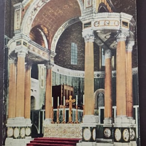 Vintage London - High Altar - Westminster Cathedral postcard! Late 1800s-early 1900s!