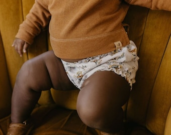 PRÊT À EXPÉDIER Bloomers pour bébés et tout-petits | Couvre-couches à volants | Culottes Cottage Core | Bummies neutres en matière de genre