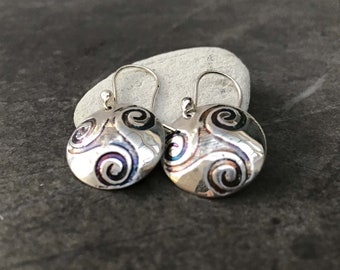 Celtic Triple Spiral drop earrings