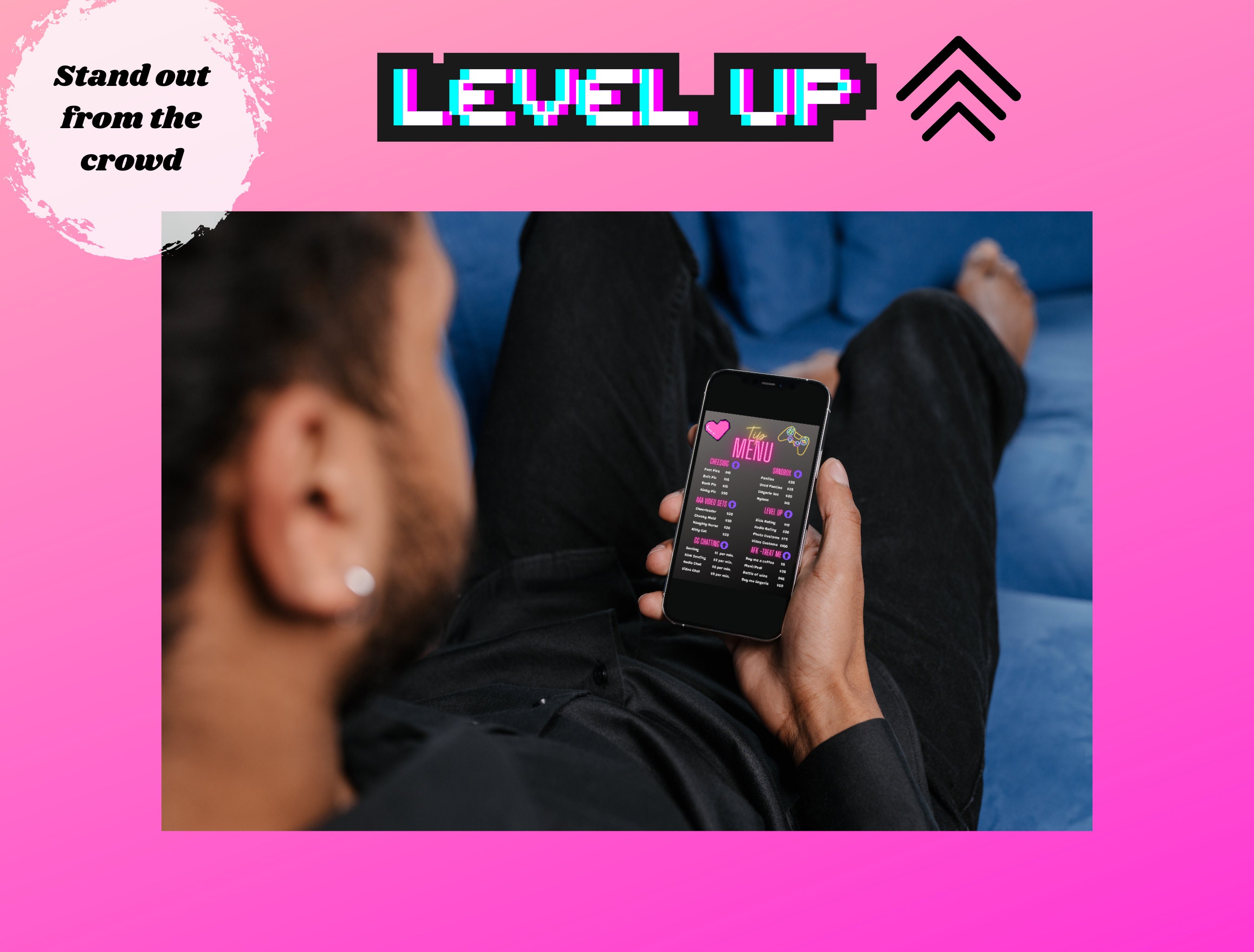 Onlyfans Tip Menu, Gamer Themed Tip Menu, Editable Canva Template ...