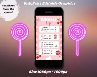 OnlyFans Tip Template: Bearbeitbares Kirsch Design (Canva)