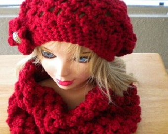 Beautiful Scarf/cowl, Crochet Cowl, Woman Accessories, Popcorn Scarf, winter accessories, Autom color.